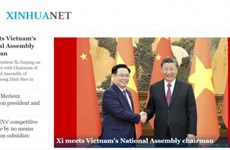 La visite du président de l'AN Vuong Dinh Hue couverte largement par la presse chinoise