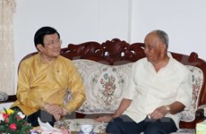Activités du président Truong Tan Sang au Laos 