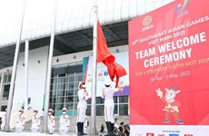 SEA Games 31: Cérémonie de lever des drapeaux au stade national de My Dinh