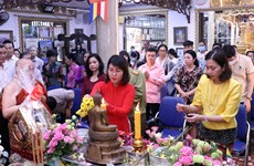 Le Nouvel An traditionnel du Cambodge, du Laos, du Myanmar et de la Thaïlande célébré à HCM-V