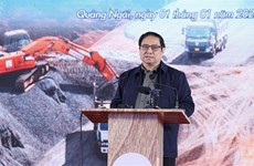 Le PM à la cérémonie de lancement des travaux des 12 composantes de l'autoroute Nord-Sud