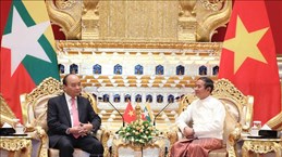 Entrevue entre le Premier ministre vietnamien et le président birman