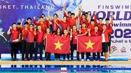 Nage avec palmes: le Vietnam brille au Finswimming's World Cup Round Swimming Pool 2022
