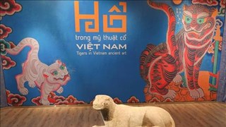 De l'art ancien du Vietnam, les tigres majestueux mais accessibles