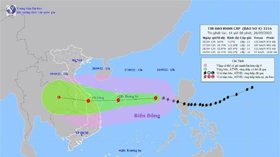 Le super-typhon NORU devrait toucher le Vietnam le 27 septembre