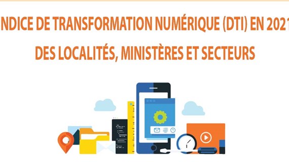 Indice de transformation numérique (DTI) en 2021 des localités, ministères et secteurs