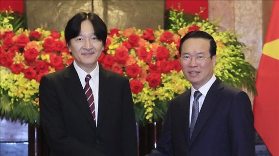 Le président Vo Van Thuong souligne le fort développement des relations Vietnam-Japon