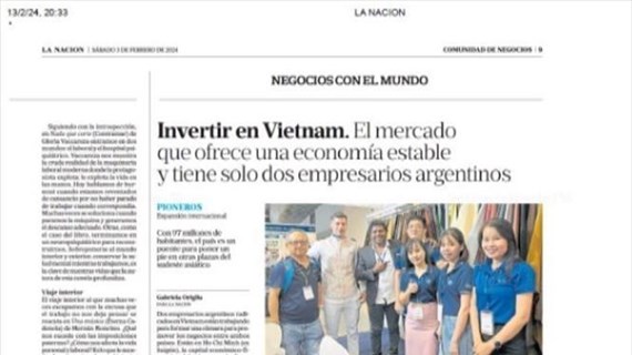 Le journal argentin La Nación souligne l’opportunité d’investir au Vietnam