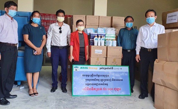 COVID-19: Le groupe Hoang Anh Gia Lai remet des fournitures medicales au Cambodge hinh anh 1