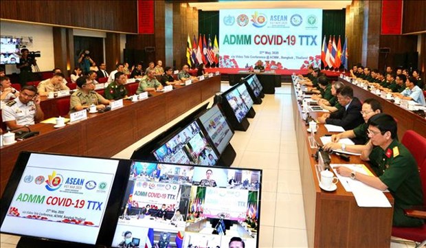 Exercice en ligne des forces de medecine militaire de l’ASEAN sur la reponse au COVID-19 hinh anh 1