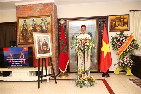 Celebration de la Fete du trone a la residence du Maroc a Hanoi hinh anh 1