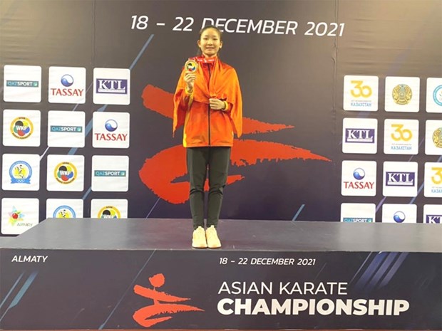 Championnats d’Asie de karate: une Vietnamienne remporte une medaille d’or hinh anh 1