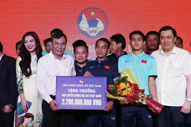 Rencontre avec l’equipe U23 du Vietnam, champion en titre du Championnat d’Asie du Sud-Est de 2022 hinh anh 2