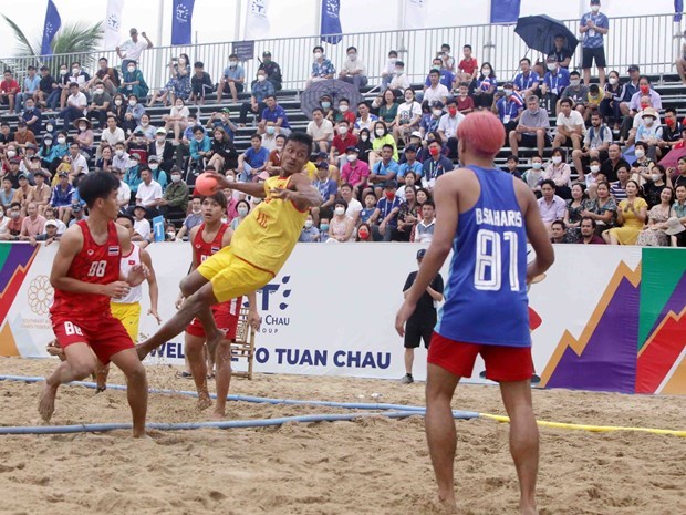 SEA Games 31: le Vietnam remporte sa troisieme victoire en beach handball hinh anh 1