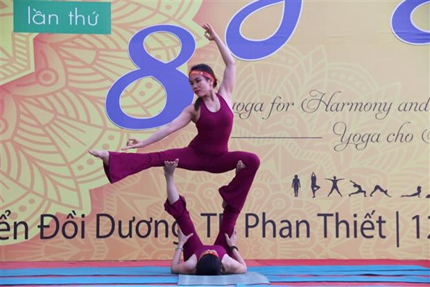 The 8th International Yoga Day celebrated nationwide hinh anh 1