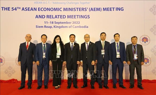 Ouverture de la 54e reunion des ministres de l'Economie de l'ASEAN au Cambodge hinh anh 1