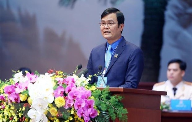 12e Congres national de l’UJCH : Bui Quang Huy reelu Premier secretaire du Comite central hinh anh 2