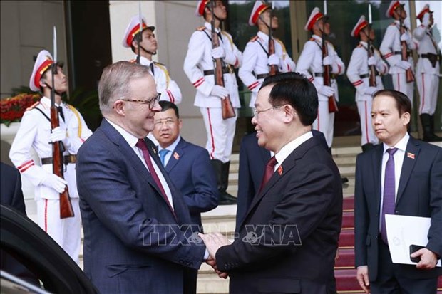 Entrevue entre le president de l'AN du Vietnam et le Premier ministre australien hinh anh 1