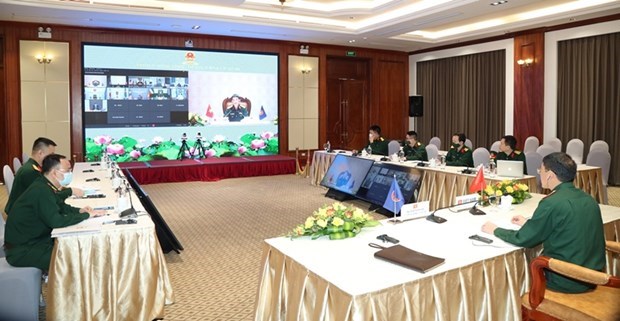 Conference en ligne du groupe de travail des hauts officiels de la defense de l'ASEAN hinh anh 1