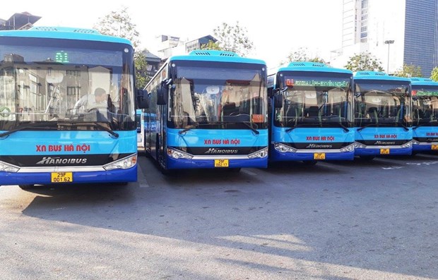 Hanoi: 118 des 121 lignes de bus subventionnees fonctionnent au maximum de leur capacite hinh anh 1