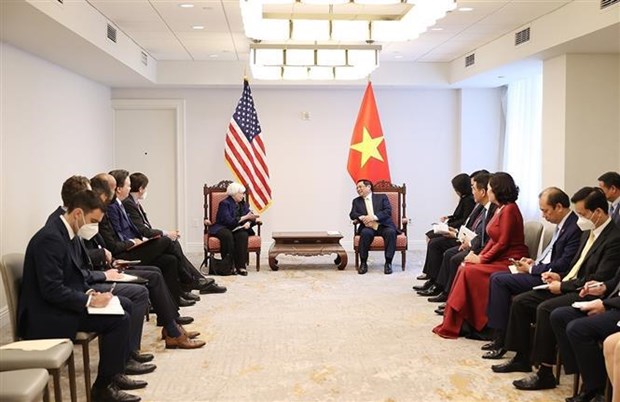Le Premier ministre Pham Minh Chinh rencontre la secretaire au Tresor des Etats-Unis hinh anh 2