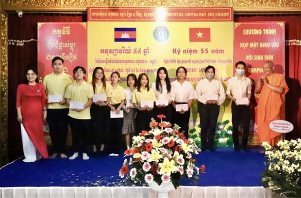 Remise de bourses d'etudes a des etudiants cambodgiens a Ho Chi Minh-Ville hinh anh 1