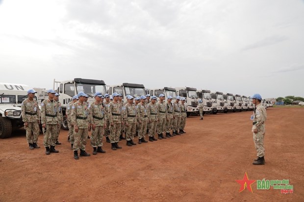 Maintien de la paix: l'Unite de genie militaire n°1 recoit la mission des son arrivee a Abyei hinh anh 2