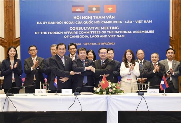 Les Assemblees nationales du Vietnam, du Laos et du Cambodge cultivent leurs liens hinh anh 2
