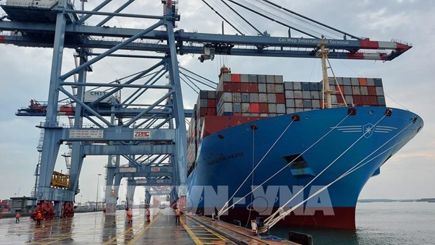 Le Vietnam accueillit Margrethe Maersk, un des plus grands porte-conteneurs du monde hinh anh 1