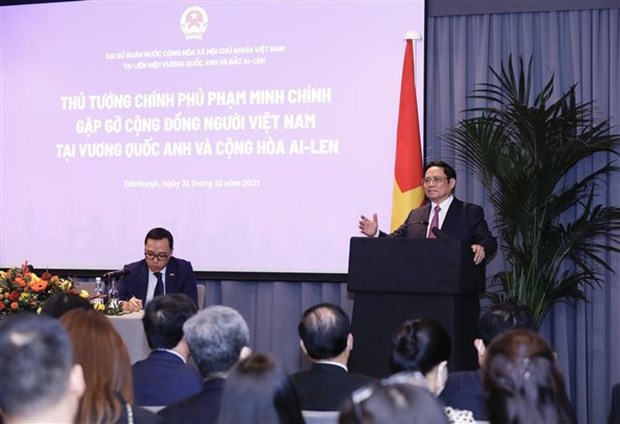 Le PM Pham Minh Chinh rencontre la communaute vietnamienne au Royaume-Uni et en Irlande hinh anh 2