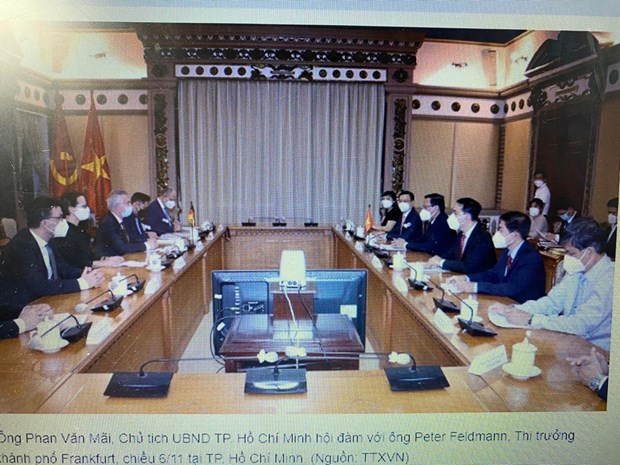 Ho Chi Minh-Ville et Francfort (Allemagne) promeuvent leur cooperation hinh anh 1