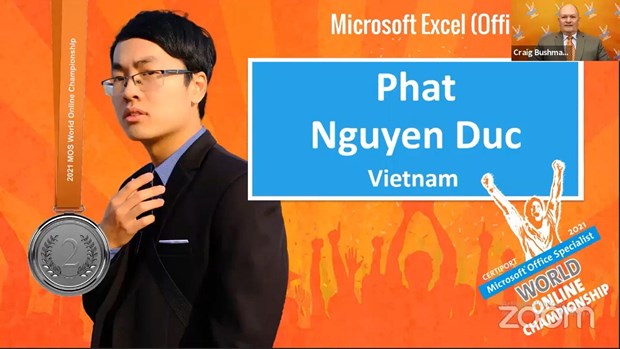 Le Vietnam brille a la finale du Championnat du monde de Microsoft Office Specialist 2021 hinh anh 2