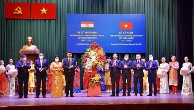 Celebration des 50 ans de l'etablissement des relations diplomatiques Vietnam-Inde hinh anh 2
