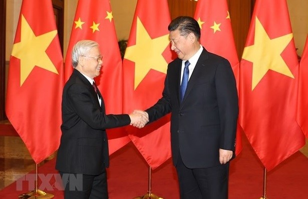 Vietnam-Chine : Nguyen Phu Trong et Xi Jinping se souhaitent une bonne annee du Tigre hinh anh 1