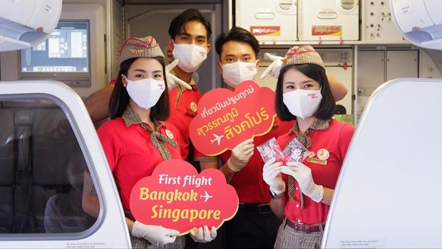 Vietjet Thailand inaugure la ligne aerienne Bangkok - Singapour hinh anh 1