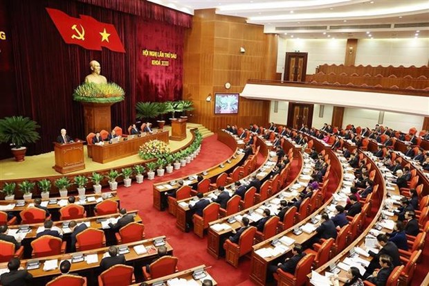 Ouverture du 6e Plenum du Comite central du Parti du 13e mandat a Hanoi hinh anh 2
