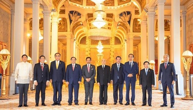 Le roi du Cambodge rencontre les dirigeants des pays de l'ASEAN hinh anh 1