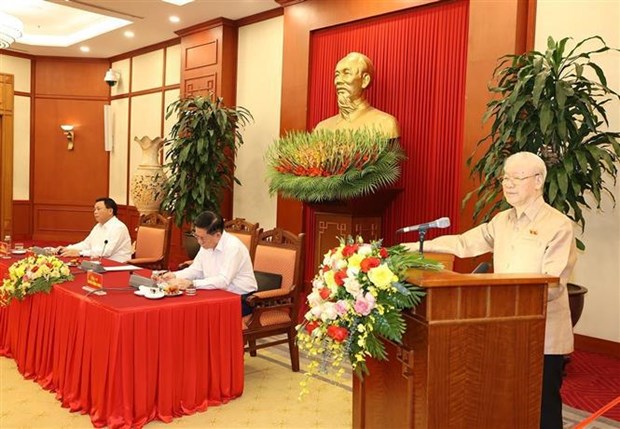 Le leader du PCV rencontre des personnes exemplaires dans le mouvement de suivre l’exemple du President Ho Chi Minh hinh anh 1