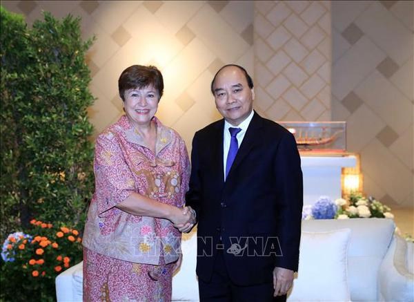 APEC : le president Nguyen Xuan Phuc rencontre des dirigeants de Hong Kong (Chine) et du FMI hinh anh 2
