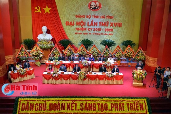 Ouverture du 18e Congres de l’organisation du PCV pour Ha Tinh hinh anh 1