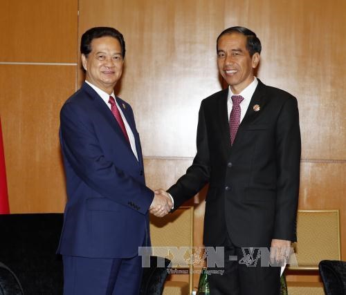 Entrevue entre le PM vietnamien et le president indonesien hinh anh 1