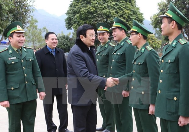 Le president Truong Tan Sang se rend a Cao Bang et Bac Kan hinh anh 1