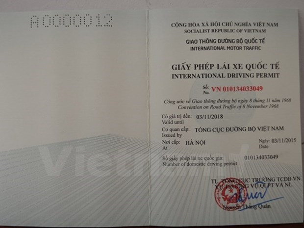 Hanoi delivrera le permis de conduire international a partir du 1er mars hinh anh 1