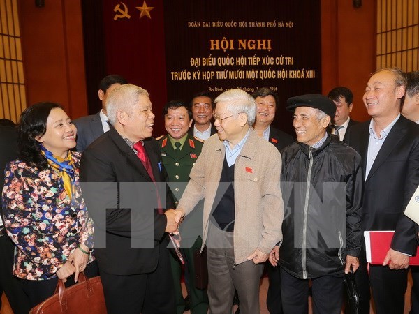 Nguyen Phu Trong a l’ecoute des electeurs hanoiens hinh anh 1