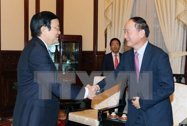 Le directeur general de Samsung Vietnam recu par Truong Tan Sang hinh anh 1