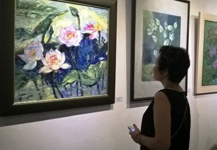 Vernissage de l’exposition de peinture ‘’Lotus’’ a Hanoi hinh anh 1