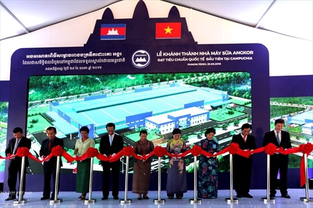 Vinamilk inaugure l’usine de produits laitiers Angkor Milk au Cambodge hinh anh 1