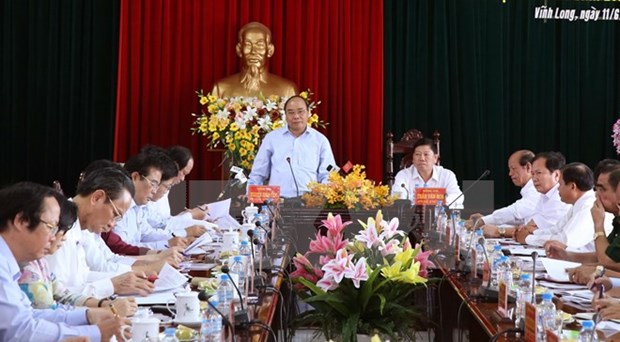 Le Premier ministre Nguyen Xuan Phuc en tournee a Vinh Long hinh anh 1