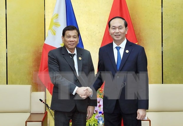 Tran Dai Quang rencontre des dirigeants des Philippines, du Myanmar et de Malaisie hinh anh 1