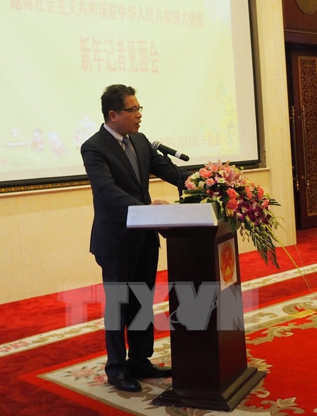 L'ambassadeur du Vietnam en Chine rencontre la presse hinh anh 1
